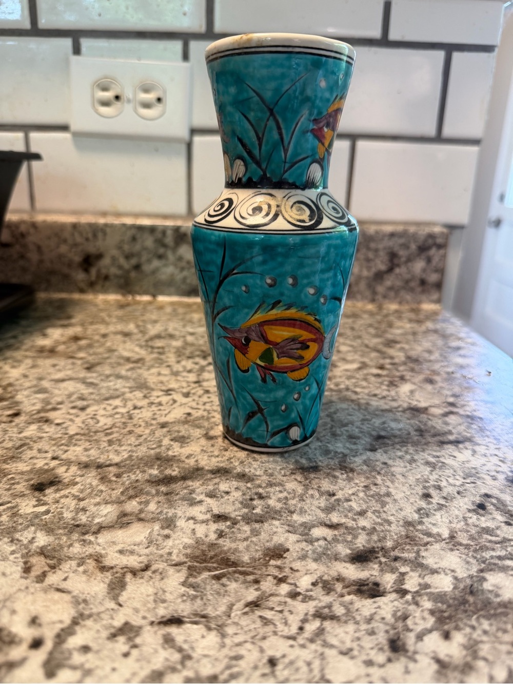 Rhodes Greece Fish Vase by Ikaros - signed